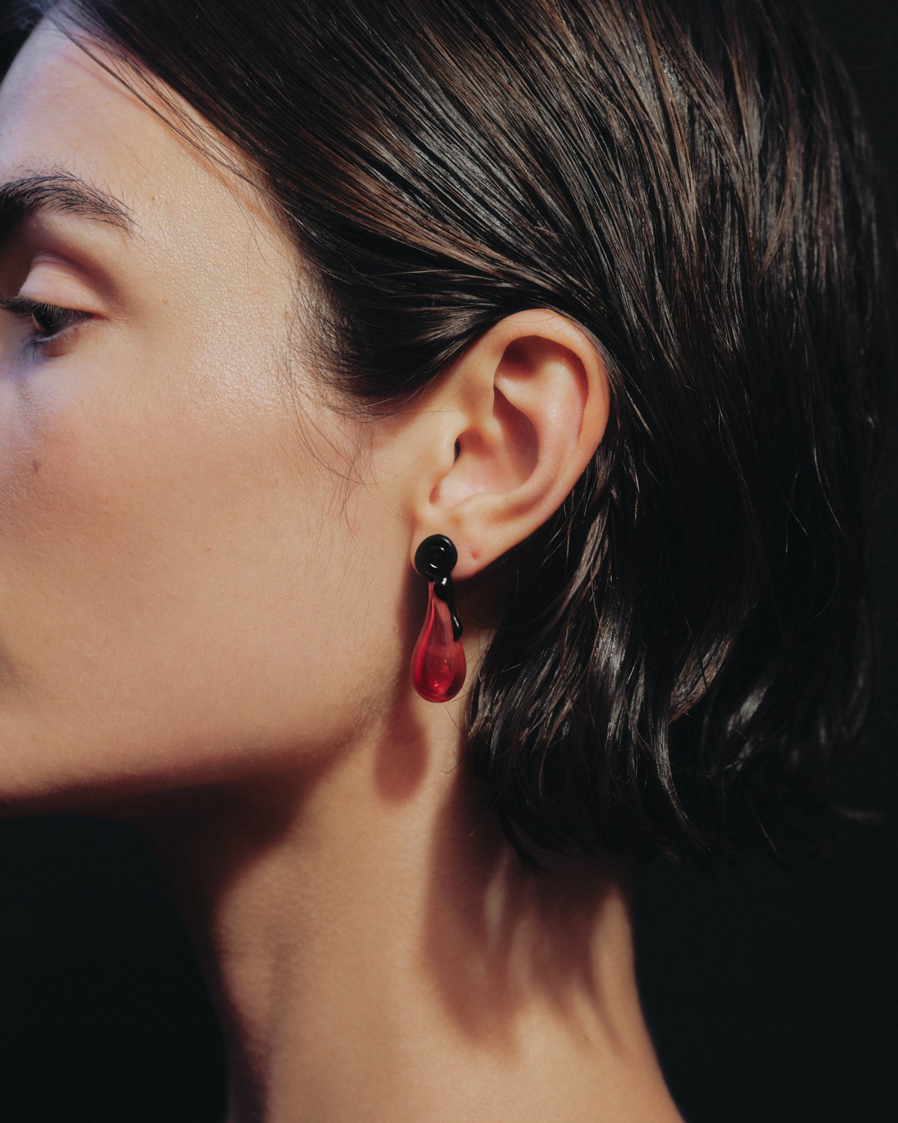 Red haze earrings - Cajal