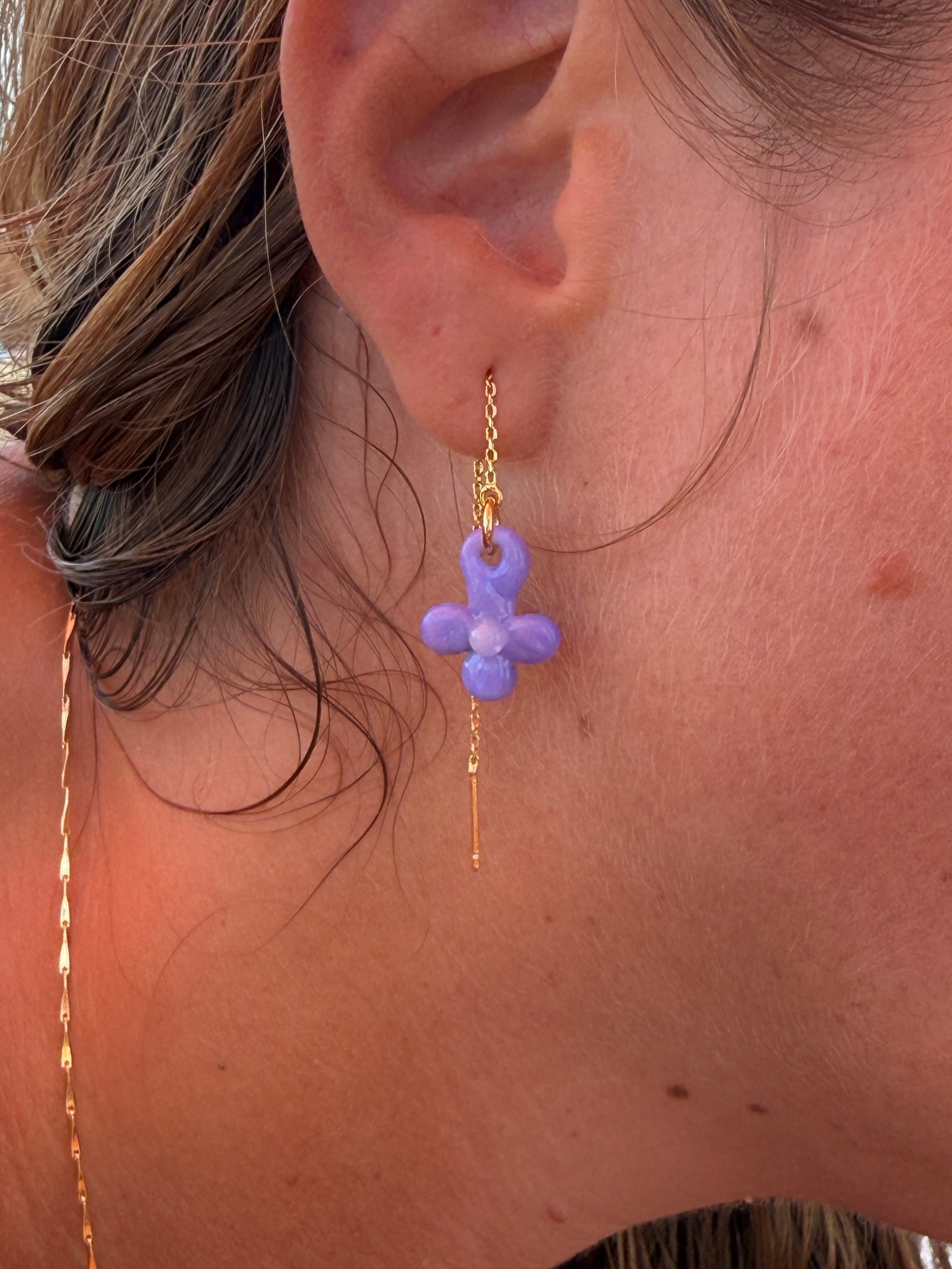Iris earrings - Handcrafted Glass Jewelry by Cajal