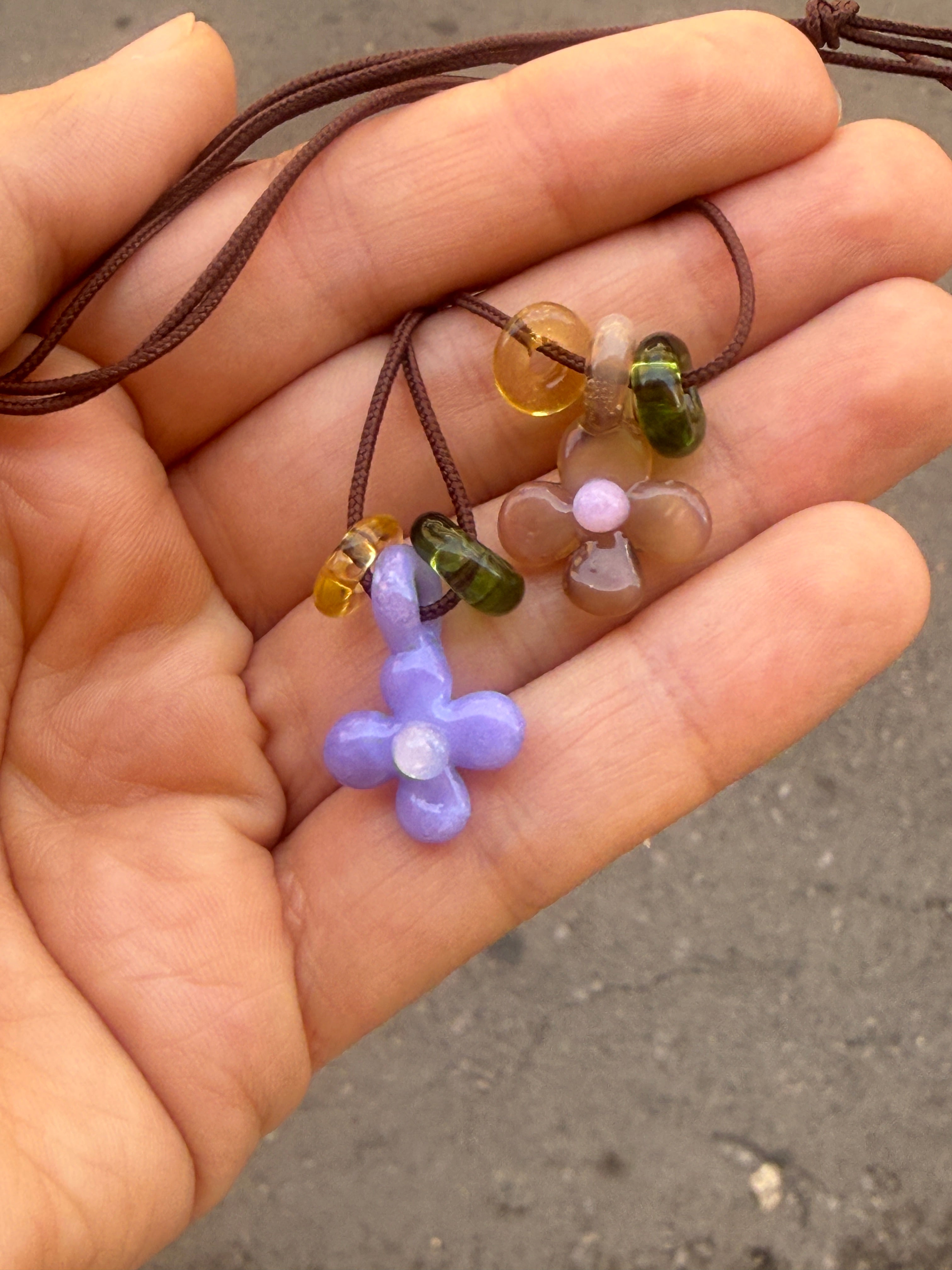 Joan necklace - Handcrafted Glass Jewelry by Cajal